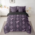 thumbnail image 2 of Feelyou Magical Dragon Twin Bedding Sets 7pcs, Purple Western Aztec Bedding Comforter Set, 2 of 8
