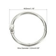 thumbnail image 2 of Uxcell 1.18" Dia Detachable Binder Rings Index Snap Metal Clips, Silver Tone 50 Pack, 2 of 5