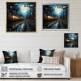 thumbnail image 4 of Designart "Train Luminous Trails painting" Transportation Floater Framed Canvas Print, 4 of 7