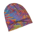thumbnail image 4 of Beanie Hats for Men and Women, Surreal Colorful Fractal Patterns Adult Unisex Knit Hat Winter Warm Skull Cap, 4 of 7