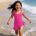 thumbnail image 3 of Kids Girls Swimsuit Swimsuit With Shorts Two Piece Set Bikinis Girl Bathing Suits Size 4-5 Years, 3 of 8