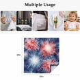 thumbnail image 5 of 4th of July Cloth Napkins, Independence Day Patriotic Fireworks Red Blue Washable and Reusable Dinner Napkins Set of 8, Table Napkin for Kitchen Party Birthday Wedding Hotel Housewarming 20"x20", 5 of 9
