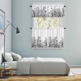 thumbnail image 5 of Black Spring Floral Kitchen Curtains Sets for Windows 36 Inch Length, Watercolor Botanical Summer Vintage Rod Pocket Window Treatments Tier Curtains and Valances Set for Bedroom/Bathroom, 5 of 8