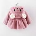 thumbnail image 4 of Kaemgyyd Baby Girls Fleece Jackets Cute Zip up Hoodies Sherpa Lined Coats Winter Fuzzy Newborn Toddler Outwear 1-6 Years, 4 of 7