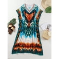thumbnail image 5 of Edolynsa Caftans for Women Plus Size Swimwear Kaftan Cover up Loose Fit Beachwear Mumu House Dress Nightgown, 5 of 9