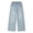 Gpants108-Blue, variant on UAYOTSE Girls' Ripped Jeans: Stylish Casual Versatile and Fashionable Straight Leg Wide Leg Pants with Elastic Waist for Medium and Large Girls.,Sizes 9-10 Years