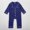 Blue, variant on Baby Girl Boy Silk Pajamas Rompers Satin Silk Pjs Sleepwear onesie Long Sleeve Lapel Collar Button Down Kids Pajamas for Little Girls 0-3 Months