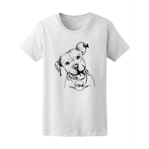 Cute Pitbull, Dog Lovers Graphic T-Shirt Women -Image by Shutterstock, Female Small