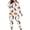 Beige, variant on Plus Size Women Halloween Pajama Set, Pumpkin Ghost Bat Print Boat Neck Long Sleeve Top Jogger Pants 2 Piece Loungewear Sleepwear Nightwear Halloween Outfit