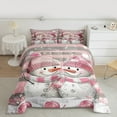 thumbnail image 2 of Homewish Kawaii Snowman Bedding Comforter Set,Geometric Stripes Lines Twin Comforter Sets,Merry Christmas Bedding Set For Girls Kids,Microfiber Bedroom Decor Reversible,2 Pieces, 2 of 8