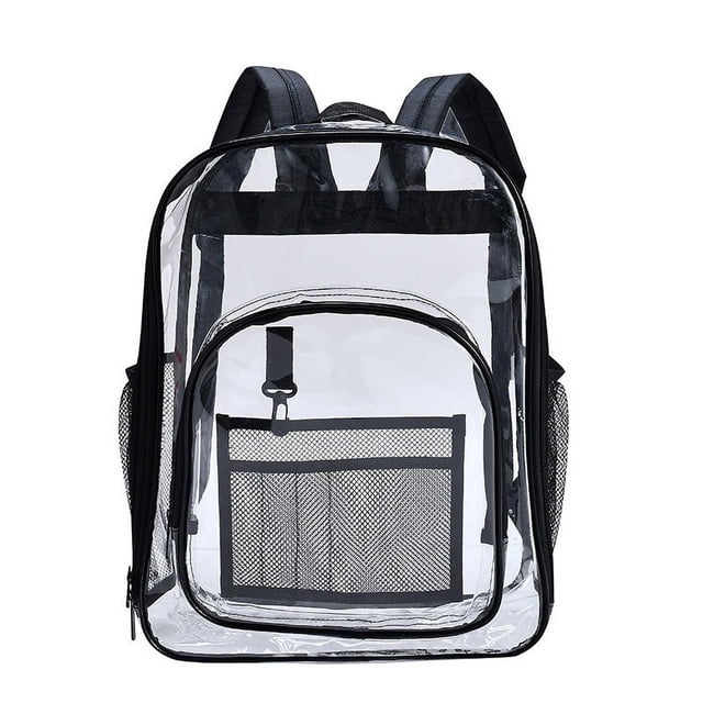 Mochila transparente Mochila transparente resistente Mochila transparente Mochila de plástico transparente (negro)