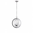 thumbnail image 1 of 3 Light Chandelier with Crystal Studded Banding, Polished Chrome, 1 of 1
