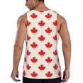 thumbnail image 3 of Gaeub Happy Canada Day Men's Athletic Tank Top, Workout Sleeveless Shirts, Running Tank Tops for Gym, Running, Training - 4X-Large, 3 of 9