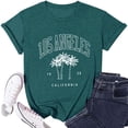 thumbnail image 2 of Trendfront Womens Los Angeles T Shirt California Palm Tree Print Short Sleeve Crew Neck Casual Travel Graphic Tees, 2 of 4