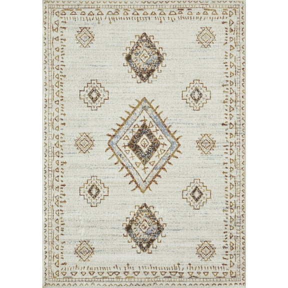 Loomaknoti Alsbrooke Temarnie 5' x 7' Tribal Indoor Area Rug , Cream/Beige