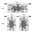 thumbnail image 4 of LALILO Kitchen Curtains and Valances Set of 3 36" Sun Art Window Treatment Tiers for Window Decor, 4 of 5