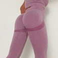 thumbnail image 5 of aohooy Woman Leggings - High Waist Gym Running Yoga Pants Butt Lift Workout Tights Tummy Control Scrunch Trousers Wine,M, 5 of 6