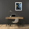 thumbnail image 3 of Urban Epiphany 19x24 White Modern Wood Framed Museum Art Print Titled - Abstract Blue and Gold, 3 of 4