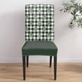 thumbnail image 4 of Stretch Dining Chair Covers Set of 8, Christmas Tree Checkered Black and White Plaid Winter Removable Dining Chair Protector Slipcovers for Kitchen Party Restaurant, 4 of 6