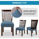 thumbnail image 4 of 6pc Funda De Asiento Para Silla De Comedor Fundas De Asiento De Silla De Spandex Elástico Fundas De Cojín De Asiento De Silla Para Comedor Sillas De Cocina Asiento De Silla Lavable Extraíble C, 4 of 5