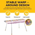 thumbnail image 4 of Easter Eggs Table Cloths for 8 Foot Rectangle Tables, Purple Tulip Flower Spring Bunny Butterfly Floral Patio Waterproof Elastic Fitted Tablecloths, Washable Rectangular Table Cover for Camping, 4 of 8