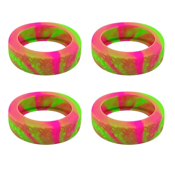 Xihbxyly Fundas para Ruedas de Equipaje, Diseño Silencioso y Colorido, Protección Contra Rayones, Reducción de Ruido, Duraderas y de Fácil Instalación, Multiusos para Muebles, Juego de 4, Tamaño de 5