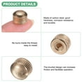 thumbnail image 2 of 8-Pack Threaded Cap Nuts, M4x11mm Screw Caps for Light Fixture, Female Knurled Knob Nut for Ceiling Light Cover Replacement [Gold Tone], 2 of 7