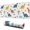 White Dinosaurs Palms, variant on Long Mouse Pads for Desk,White Dinosaurs Palms Stars Pattern Desk Mats on Top Of Desks, Desk Mouse Pad Extra Large with 3mm Non-Slip Base and Stitched Edge for Gaming,Office,Work,Home 31.5"x11.8"