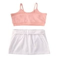 thumbnail image 3 of Bébés Filles Sans Manches Pearl Crop Top Blanc Mini Jupe Deux Pièces Ensemble, 3 of 6