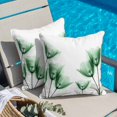 thumbnail image 5 of Spring Floral Throw Pillow Cover Green X-ray Tulip Looming Flower Leaf Modern Cotton Linen Cushion Cover Throw Pillow Case with Invisible Zipper for Couch Sofa Bed Chair Car 26x26 Inch, 5 of 14