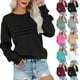 thumbnail image 1 of Tops de otoño para mujer,Camisa de pana abotonada para mujer, cuello de solapa, manga corta, blusa informal holgada para uso diario, sopatenor, 1 of 8