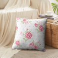 thumbnail image 3 of LALILO Throw Pillow Covers Colorful Floral Flower Green Cute Beauty Rose Cushion Cover 18" x 18", 2 Pack, 3 of 6