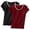 Black+Red, variant on Wdfiry 2 Packs Women's Cotton Top with Shelf Bra Short Sleeve Basic Tank Tops Womens Stretch With Built-In Shelf Bra Sports Shirts for Women Fitness Workout Running Yoga Tops