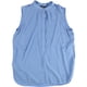 thumbnail image 1 of MaxMara Womens Solid Mixed Media Sleeveless Blouse Top blue XL, 1 of 2