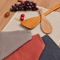 thumbnail image 3 of Waffle Weave toalla de cocina, toalla de cocina, paños de cocina, ideal para cocina casera, pañuelo de limpieza, 12 x 12 pulgadas, paquete de 6 marrón TUNC Sencillez, 3 of 5