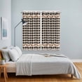 thumbnail image 3 of Western Texas Star Retro Kitchen Curtains Window Panels, Country Vintage Black Beige Plaid Insulated Window Treatment Curtain, Grommet Curtains for Bedroom/Living Room/Bathroom, 2 Piece 42"Wx63"L, 3 of 8