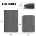 thumbnail image 4 of CHAKMEONE Bathroom Rug Sets 2 Piece,Non Slip Bath Mat Set with U-Shaped Toilet Rug,Super Absorbent Memory Foam Bathroom Floor Mats for Shower,Tub,Toilet,Gray, 4 of 6