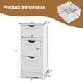 thumbnail image 3 of Giantex Bathroom Storage Cabinet, Space-saving Slim Storage Organizer, Freestanding Wooden Narrow Floor Cabinet, White, 3 of 8