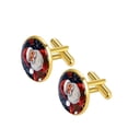 thumbnail image 2 of Santa Claus Men Cufflink Set - Elegant Stainless Steel Shirt Cufflinks for Formal Events, 2 of 6