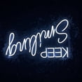 thumbnail image 2 of Handmadetneonsign Keep Smiling Neon Sign, Motivational Quotes Wall Art Decor, Home Bar Pub Office Wall Decor, 2 of 5