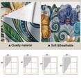 thumbnail image 5 of Swag Valance Curtains for Windows, Boho Colorful Floral Light Filtering Kitchen Curtains with Rod Pocket, Spring Flowers Vintage Abstract Art Window Treatment Valances for Living Room, 36x45 - 2 PCS, 5 of 9