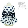 thumbnail image 7 of Pet Vest Style Dress Dog Cat Skirt Polka Dot Pattern Bowknot Decor Summer Apparel Breathable Sweet Puppy Clothes with Traction Ring for Daily Wear Photography-S,# Navy Blue, 7 of 7