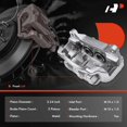 thumbnail image 2 of A-Premium Brake Caliper Assembly with Bracket Compatible with Chevrolet GMC W4500 W5500 W5500HD Tiltmaster Forward Isuzu NPR-HD NPR-HD NQR NRR Front Driver Side, 2 of 9