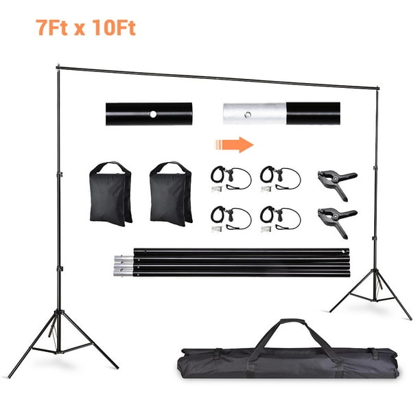 Yescom 7 X 10ft Adjustable Backdrop Stand Photography Background Support System Kit Live Stream Party Walmart Com Walmart Com