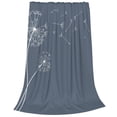 thumbnail image 2 of Fuzoiu White Dandelion Print Ultra-Soft Micro Fleece Blanket,All Seasons Flannel Throw, Lightweight Blanket for Bed, Sofa, Couch, Movie Night, Camping, and Travel-40"x30", 2 of 7