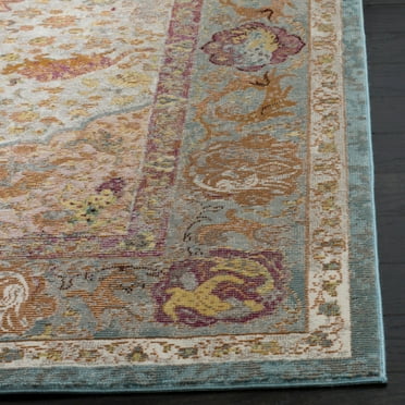 SAFAVIEH Aria Maris Traditional Area Rug, Beige/Orange, 6'5" x 6'5" Square