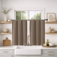 thumbnail image 2 of MKHILL Vela Barley Blackout Tier Curtains 30 Inch 2 Panels, Thermal Insulated Room Darkening Rod Pocket Cafe Curtains for Kitchen Sink Bathroom Small Window Camper, Each 30"W x 30"L, 2 of 10