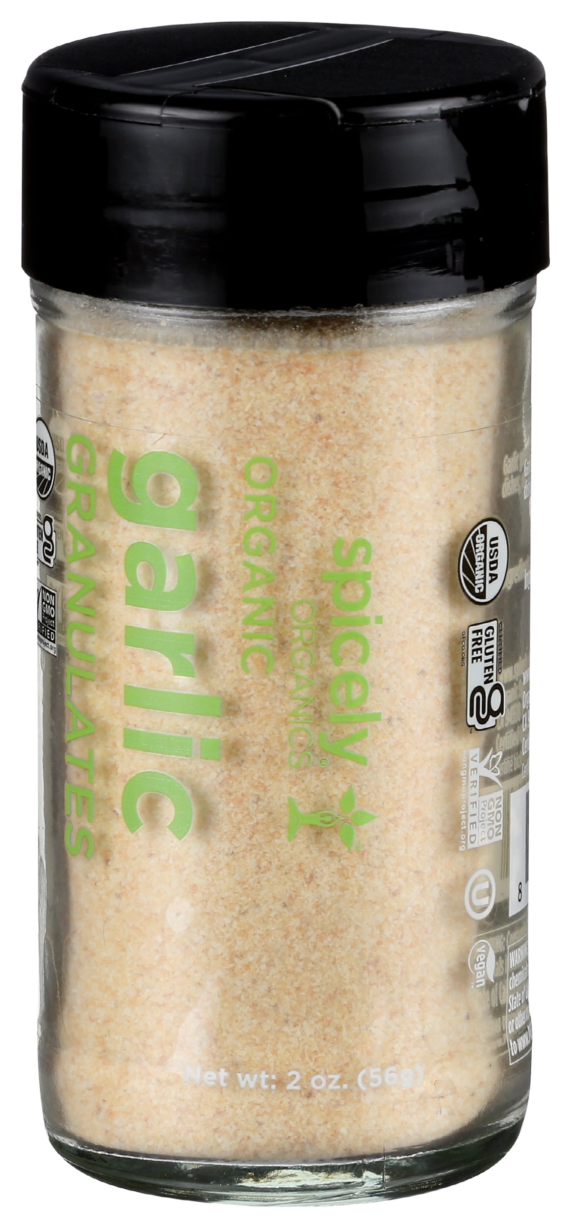 (Pack of 3), Spicely Organics Organic Garlic Granulates, 2 oz