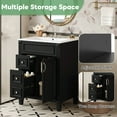 thumbnail image 6 of Harper & Bright Designs 24" Small Bathroom Vanity with Sink, Modern Bathroom Cabinet Freestanding with Drawers, Bathroom Storage Cabinet with Adjustable Shelffor Small Space, Black, 6 of 14