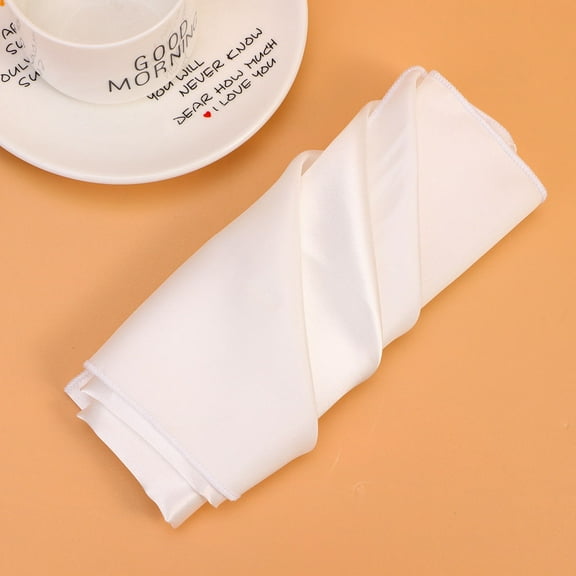 HOMEMAXS  6 Pcs Square Table Cloth White Napkin Gentle Cycle Napkins Banquet
